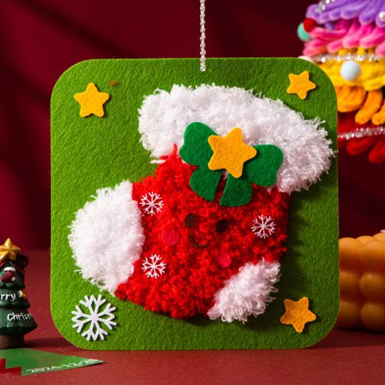 DIY Christmas Embroidery Kit for Beginners Cute Santa/Stocking/Gingerbread Sewing Projects Xmas