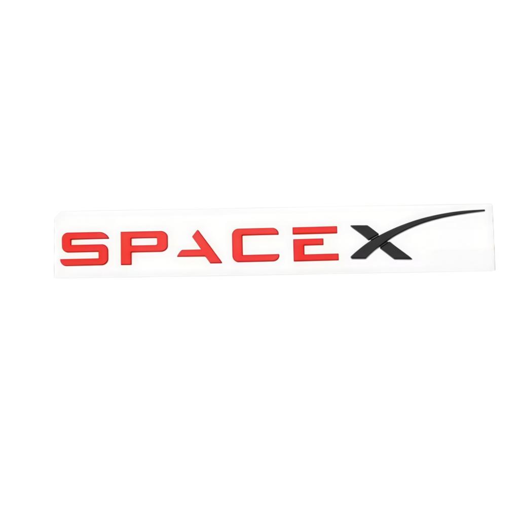 ABS Space X Rear Boot Trunk Emblem Badge Car Sticker Decals for SpaceX Car Styling Accessories