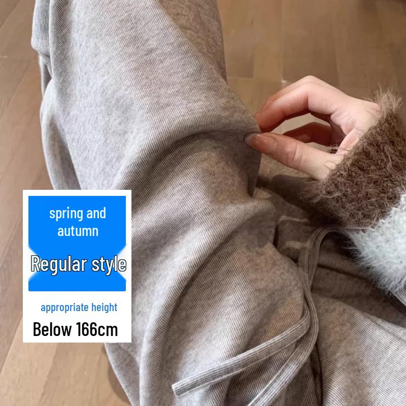 

Вязаные брюки палаццо большого размера с бархатной подкладкой для женщин - Осень и Зима XXXXL for 251-300 jin