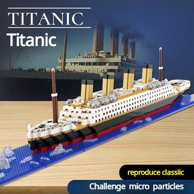 Titanic Mikro Mini Stavební Kostky Montážní Hračka Model Cihlové Křižníkové Lodi DIY Hračky Loď Dětská Stavebnice Vzdělávací Hračka Dárek
