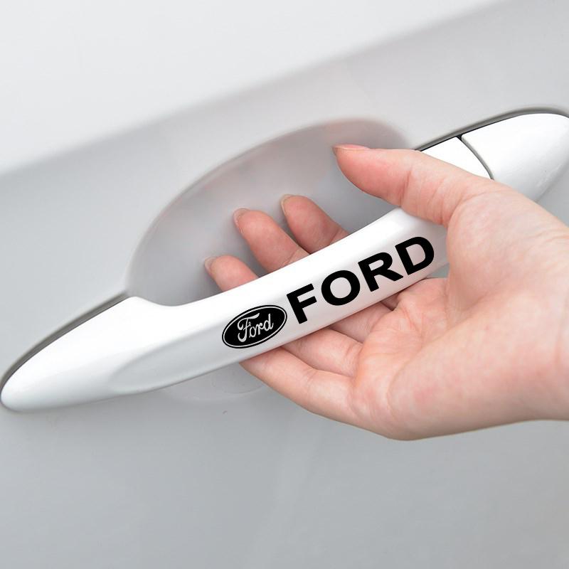 4 ks Samolepka 3D kliky dveří auta Samolepky na pneumatiky a zpětná zrcátka pro Ford Focus Mk2 Mk3 Fiesta Ranger Mondeo S-MAX Kuga Mustang