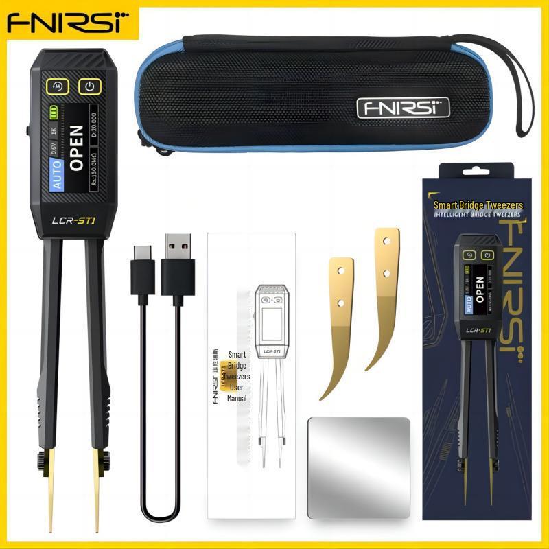 FNIRSI LCR-ST1 Digital Tweezers: Resistance, Inductance, Capacitance Multimeter with Patch Clip