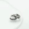 S925 Silver Vintage Cross Antique Huggie Hoop Earrings · From Korea