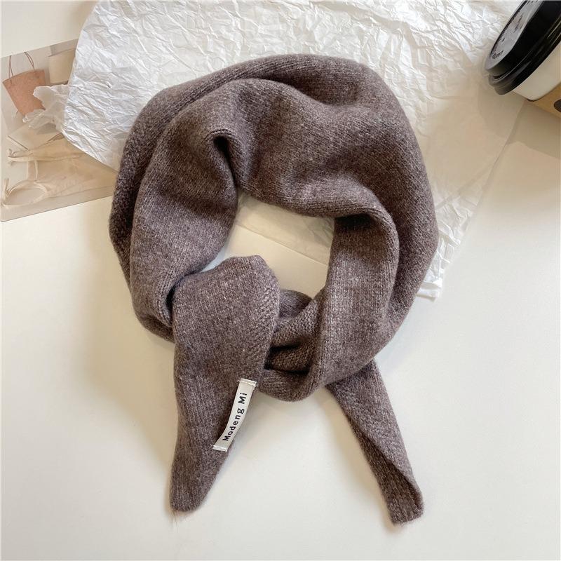 Knitted Triangle Scarf Winter Korea Women Neck Protection Small Cashmere Wool Warm Shawl Scarf XWJ115