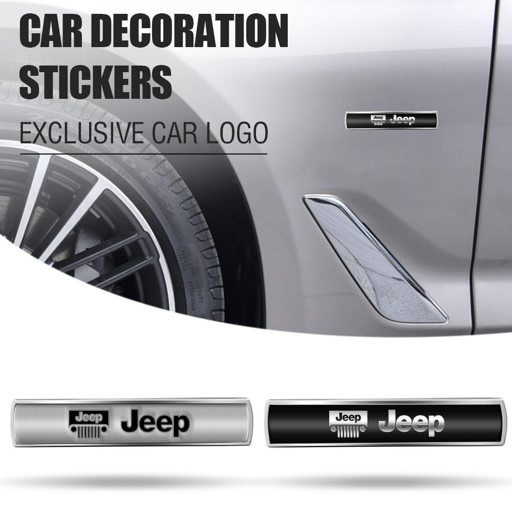 3D Car Emblem Body Rear Trunk Sticker Badge Decoration Decal For Jeep Wrangler Grand Cherokee Gladiator Liberty Compass Renegade