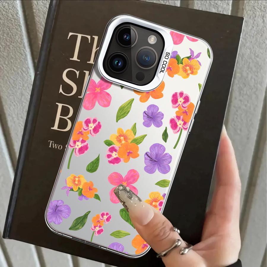 Case for iPhone 17 Pro Max 15 Plus Air 13 Pro 14 12 16 11 XR XS Back Phone Cover Fruit Flowers