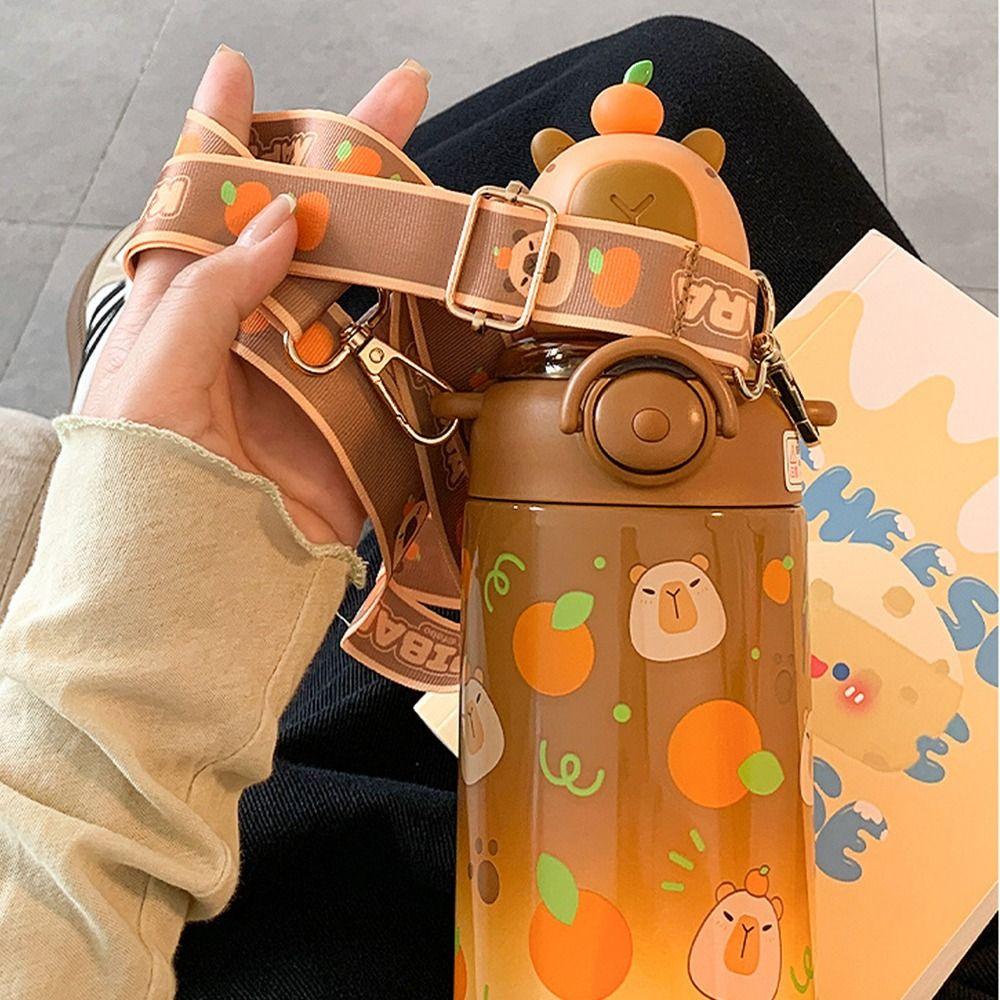 Large Capacity Capybara Bottle Stainless Steel Water Bottle Insulated Cup for Bara Panda Vacuum Flasks Cartoon Thermal Mug