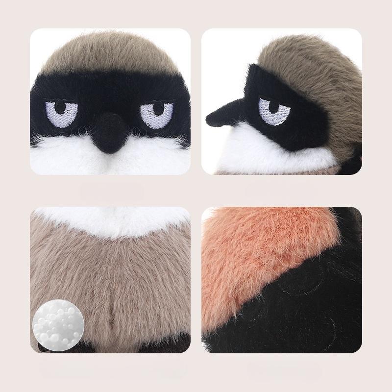 11cm Cartoon Lustige Vogelserie Plüschtiere Weich Niedlich Dschungel Braunrückiger Würger Kuscheltiere Perfekte Geburtstagsgeschenke für Kinder