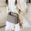 Simple Houndstooth Pattern Parent Child Shoulder Bag With Pendant For Kids Daily Use