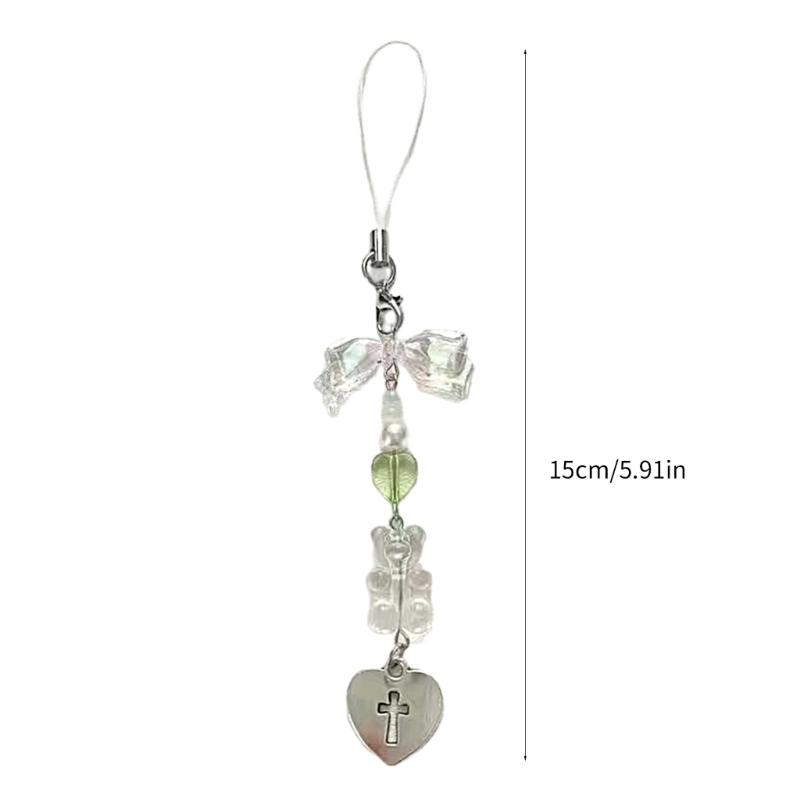 Handgefertigter Schlüsselanhänger Niedliche Perlen-Handy-Kette Schöner Perlen-Handy-Anhänger Handy-Lanyard Schlüsselanhänger für Modebegeisterte