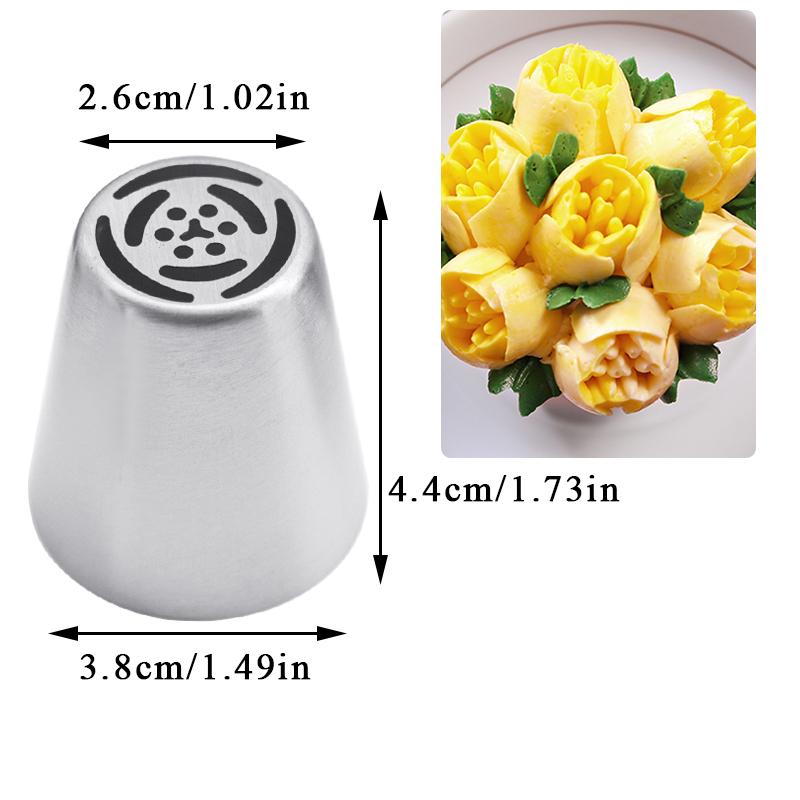 10 Styles Russian Tulip Icing Piping Nozzles Stainless Steel Flower Cream Pastry Tip Kitchen Cupcake Cake Decorating Tools