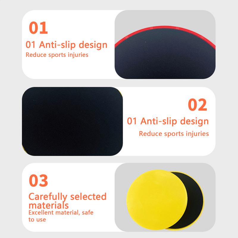 2Pcs Fitness Core Sliders Exercise Gliding Discs Slider Full-Body Workout Accessories Abdominal Training Yoga Sports Equipment