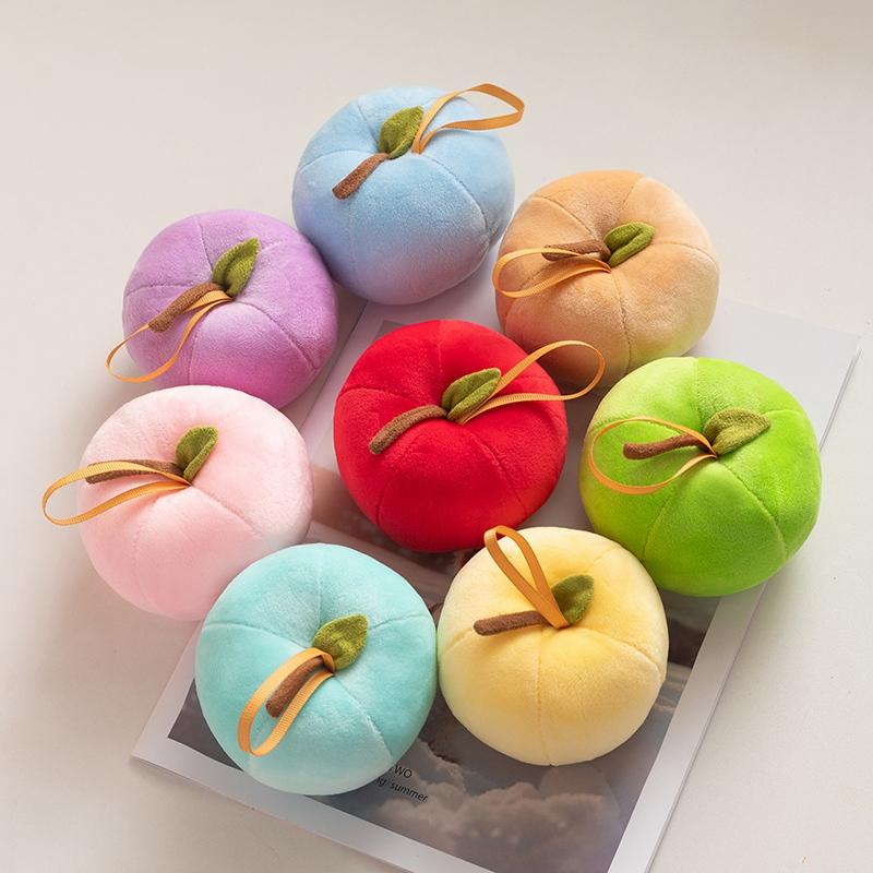 Sale Holiday Soft Stuffed Green Red Apple Fruit Plush Toy Educational Doll For Kids Room Decor Children's Christmas Gift
