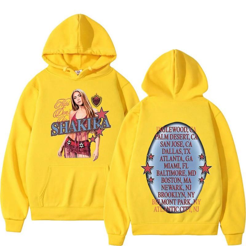 Shakira Las Mujeres Ya No Lloran 2026 World Tour Hoodie Men - Graphic Print Cotton Blend Pullover Sweatshirt
