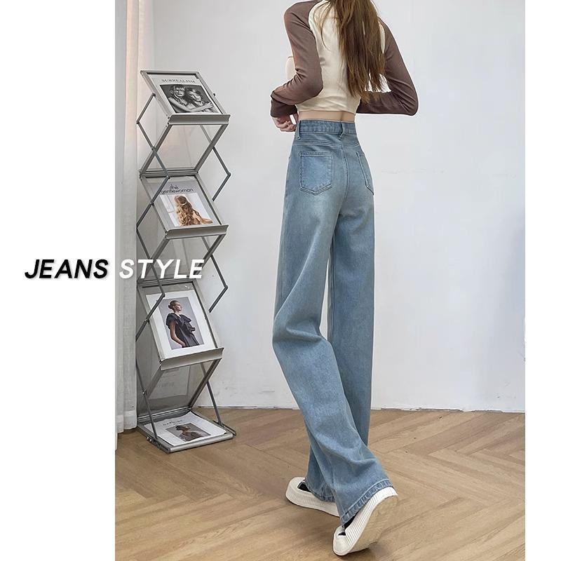 2025 Women s High Waist Petite Straight & Wide Leg Jeans for Spring/Autumn 26