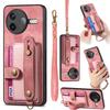 For Xiaomi Poco F7 Pro 5G/Xiaomi Redmi K80 5G Retro PU Leather Back Cover with Card Holder and Wristband Kickstand