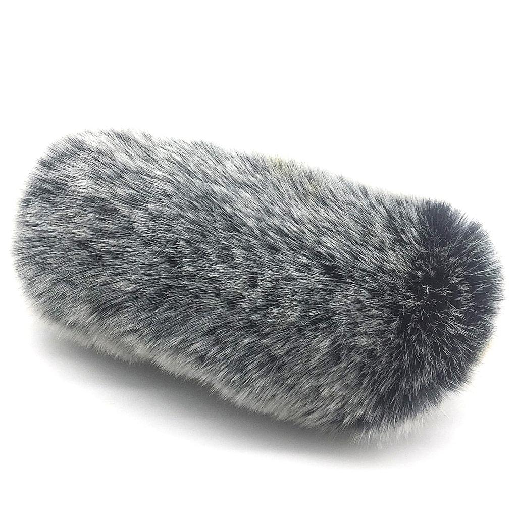 Silver & Style Microphone Windscreen, Fur Cover, Windproof, Noise Reduction, Windjammer (Gray, 15cm)