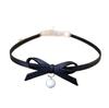 Fashion Collar Female Neck Chain Women Fashion Leather Bow Necklace Chain Clavicle Strap Harajuku Punk Collar