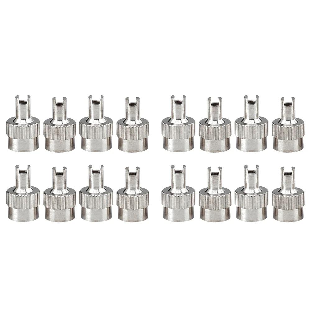8/16/24Pcs Slotted Head Valve Stem Caps Leak-proof Wheel Tire Valve Lid Cover Copper Slotted Head Stem Cover For Car Motorcycle