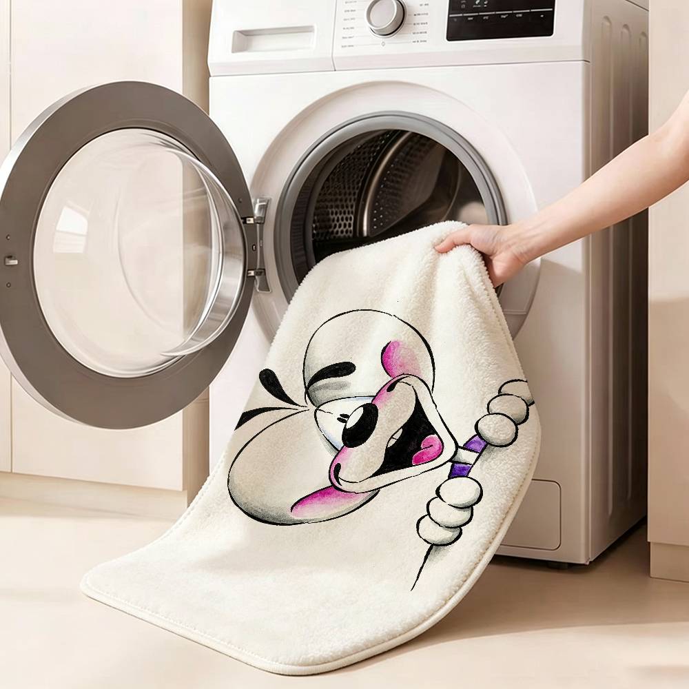 Cute Cartoon D-Diddl Mouse Short Plush Rug Carpet mat Machine Washable Soft Comfortable Anti‑Slip Floor Mat Home Decor