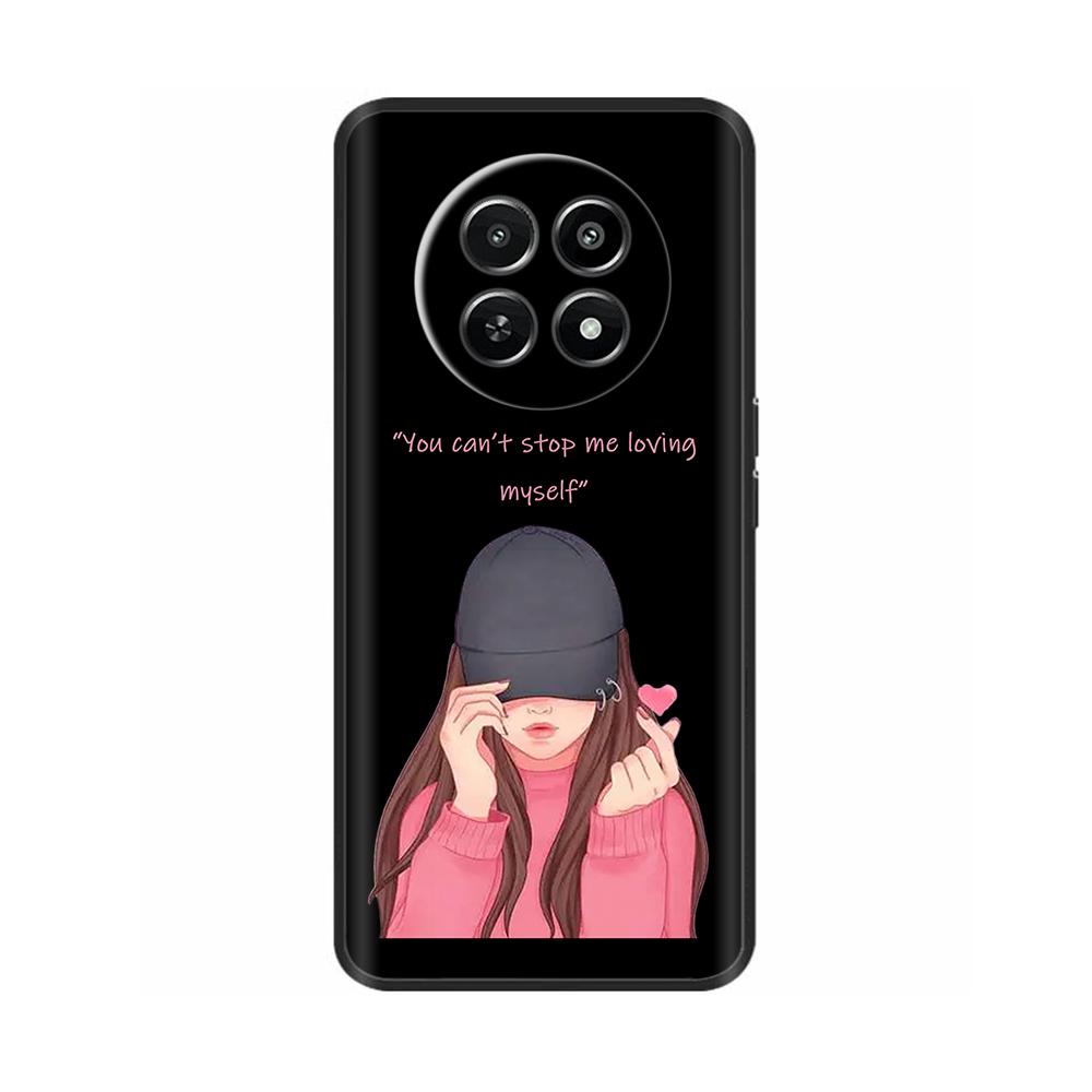 Für Realme 12 5G 12X Handyhülle Cover Blumen Aufdruck Weiches Schwarzes TPU Fundas Für Realme12 12 X Bumper Schale Para Coque Etui Capas