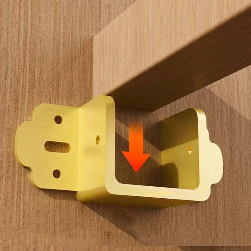 2/4/12PC Thickened bed frame fixator bed plate hanging buckle solid beam bracket plate support frame stainless steel hinge