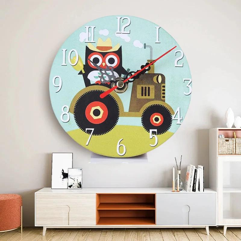Clocks for Kitchen Wall Art Large Wall Clocks 12 Cm Coffee Houses Tea Shop New Vintage Style Non-ticking Silent Antique Wood