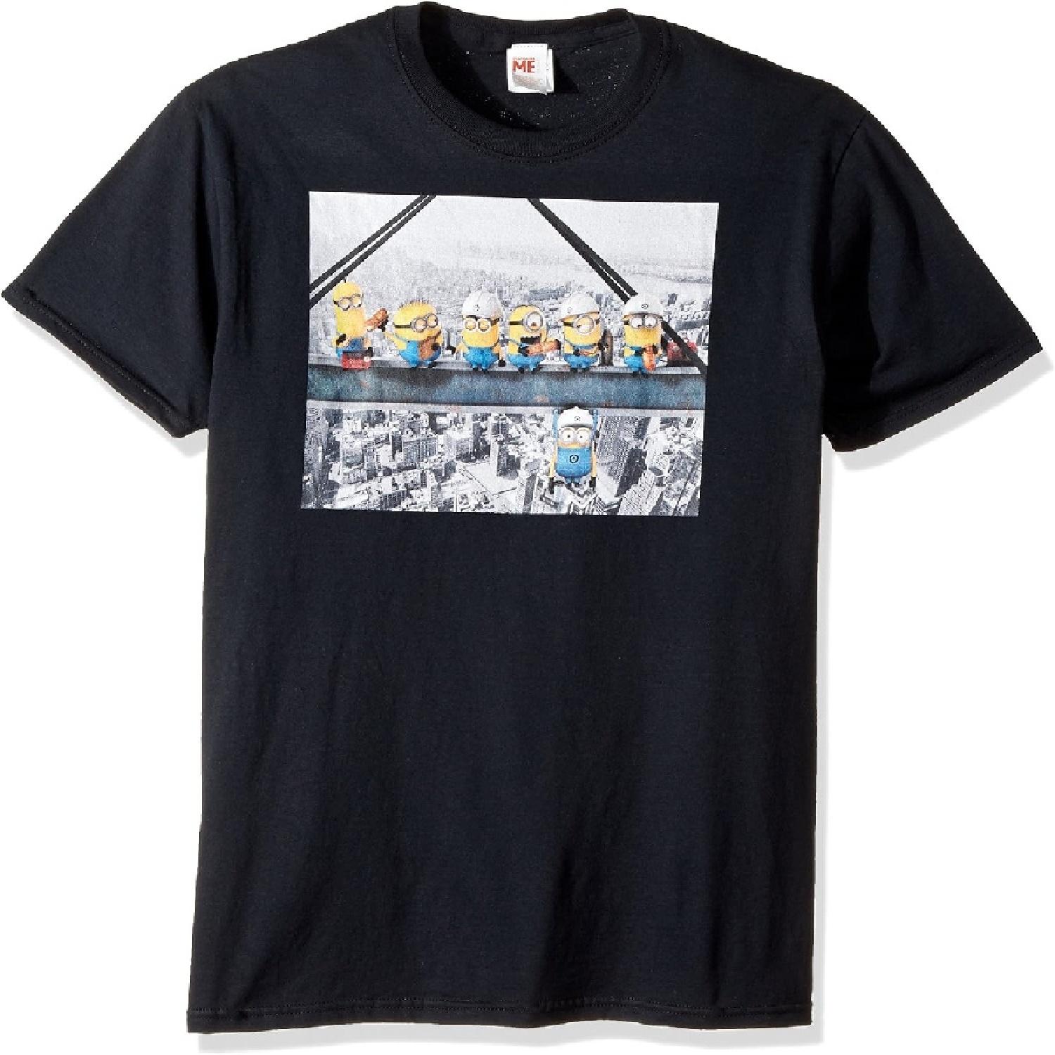 Despicable Me Men s Minions Lunch Break On Skyscraper Funny Graphic Tee XXXXXL разноцветный