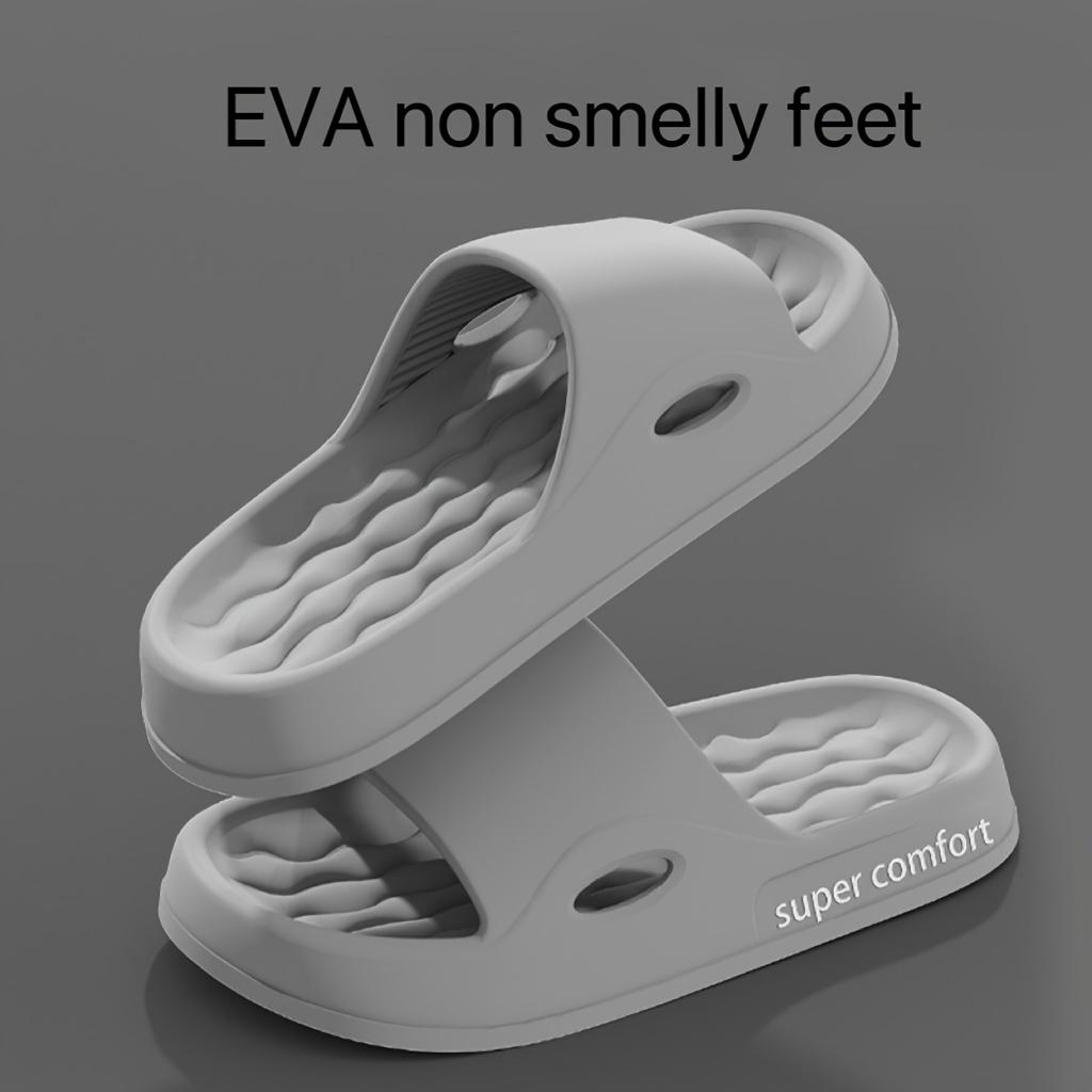 

Противоскользящие тапочки с буквенным принтом — повседневная удобная обувь с открытым носком — мягкая подошва, быстросохнущая, идеально подходит для семейного отдыха в помещении 40-41 серый