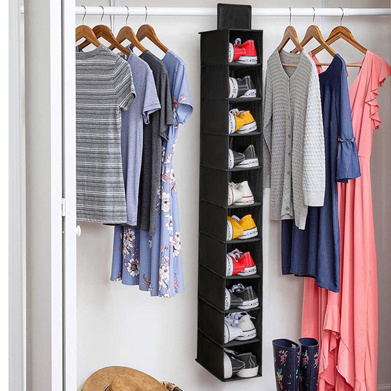 Organize Your Wardrobe with the 10-Tier Hanging Storage Bag for Clothes and Accessories
