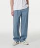 Lightweight One-Pleat Regular Fit Denim Pants [Light Indigo]
