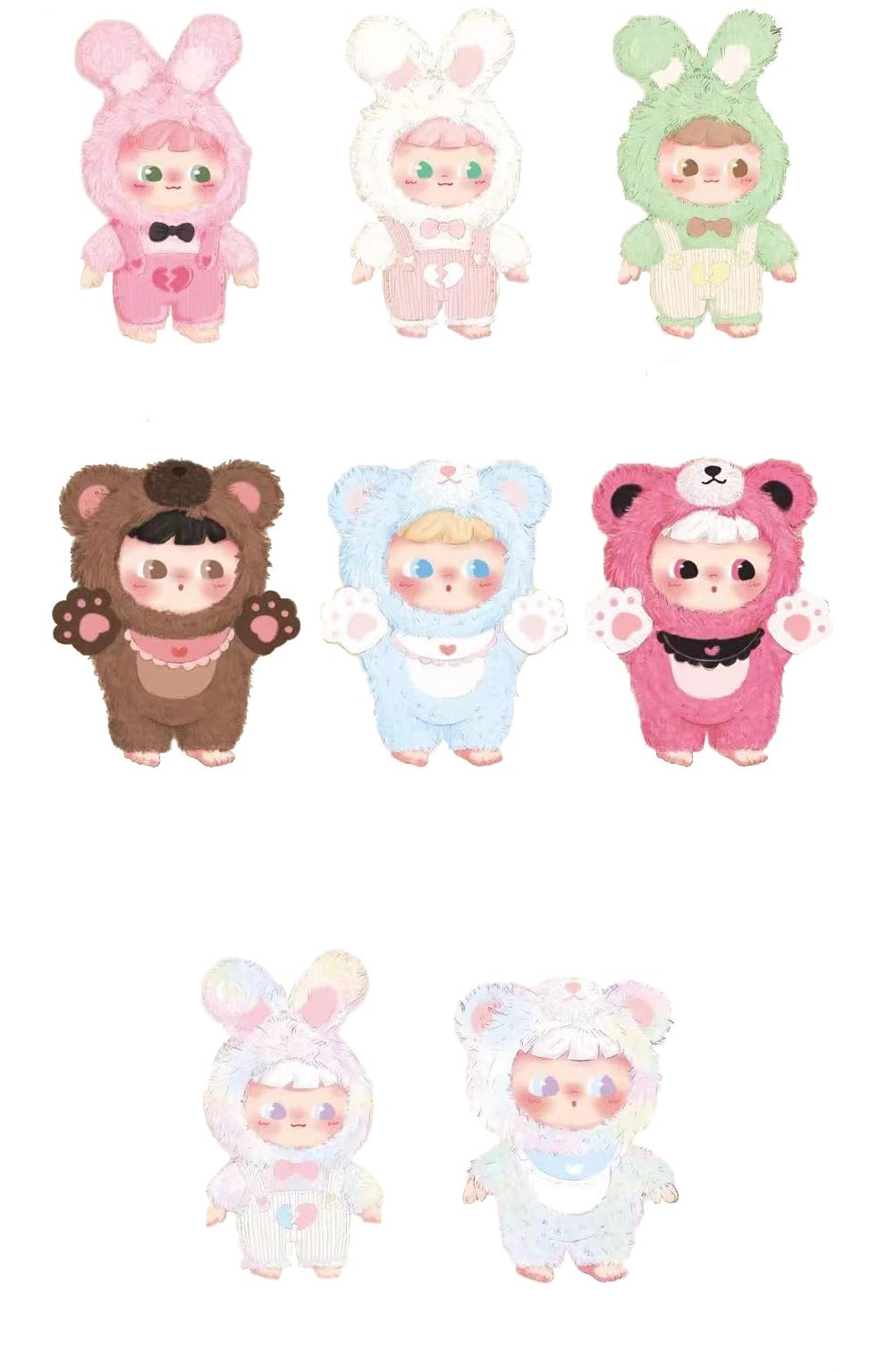 

WOOO CIMMY Secretly Think of Series Silicone Cloth Trading Figures Box of 6 I You &