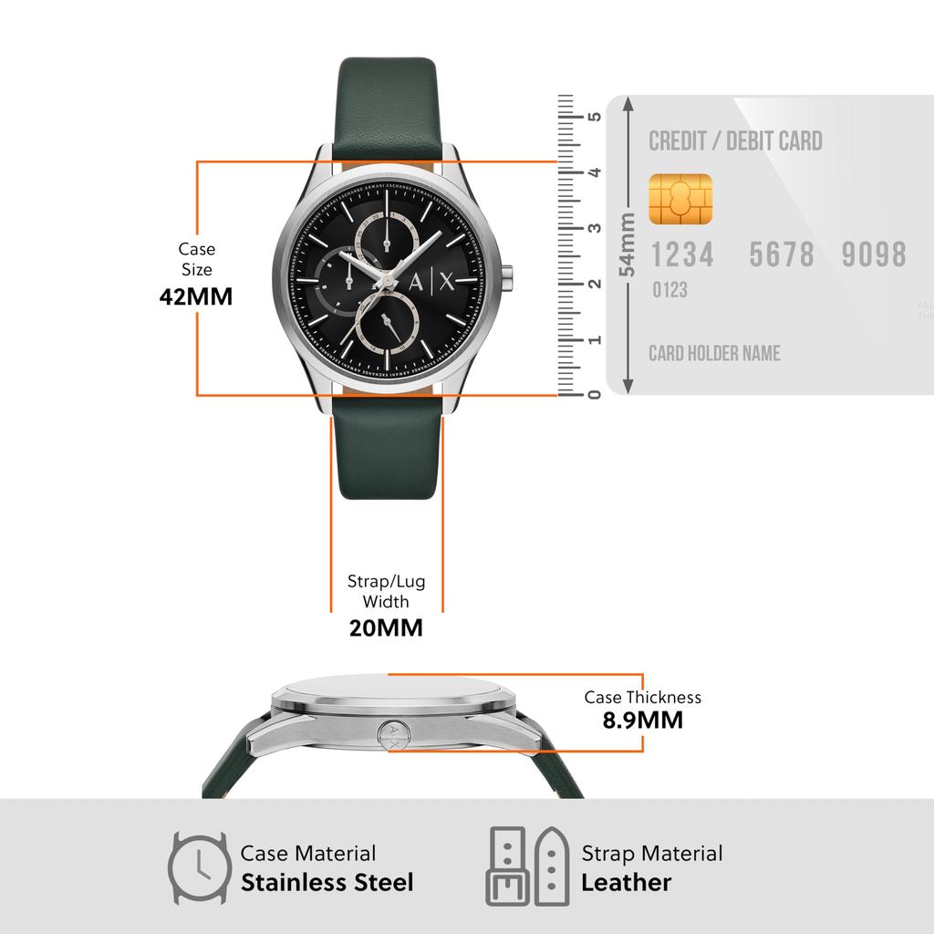 Armani Exchange Men's Multifunction Stainless Steel Watch, AX1883