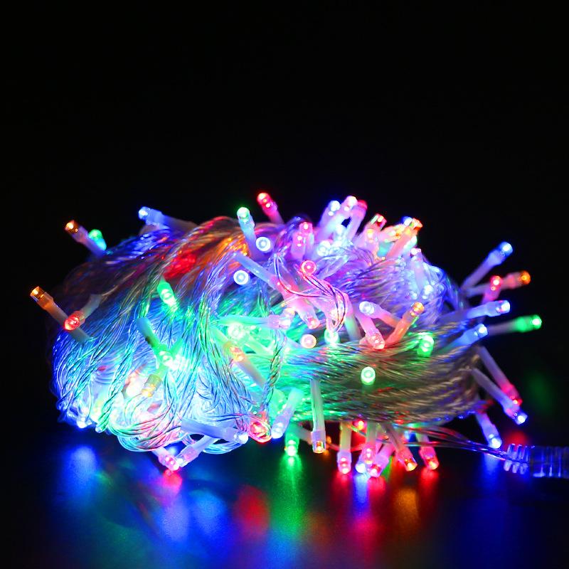 

220 В Вилка ЕС 10 м 20 м Уличная Рождественская Светодиодная Гирлянда Украшение Сказочная Лампа Для Дома Свадебной Вечеринки Праздничное Освещение 10M 100LED-EU Plug разноцветный