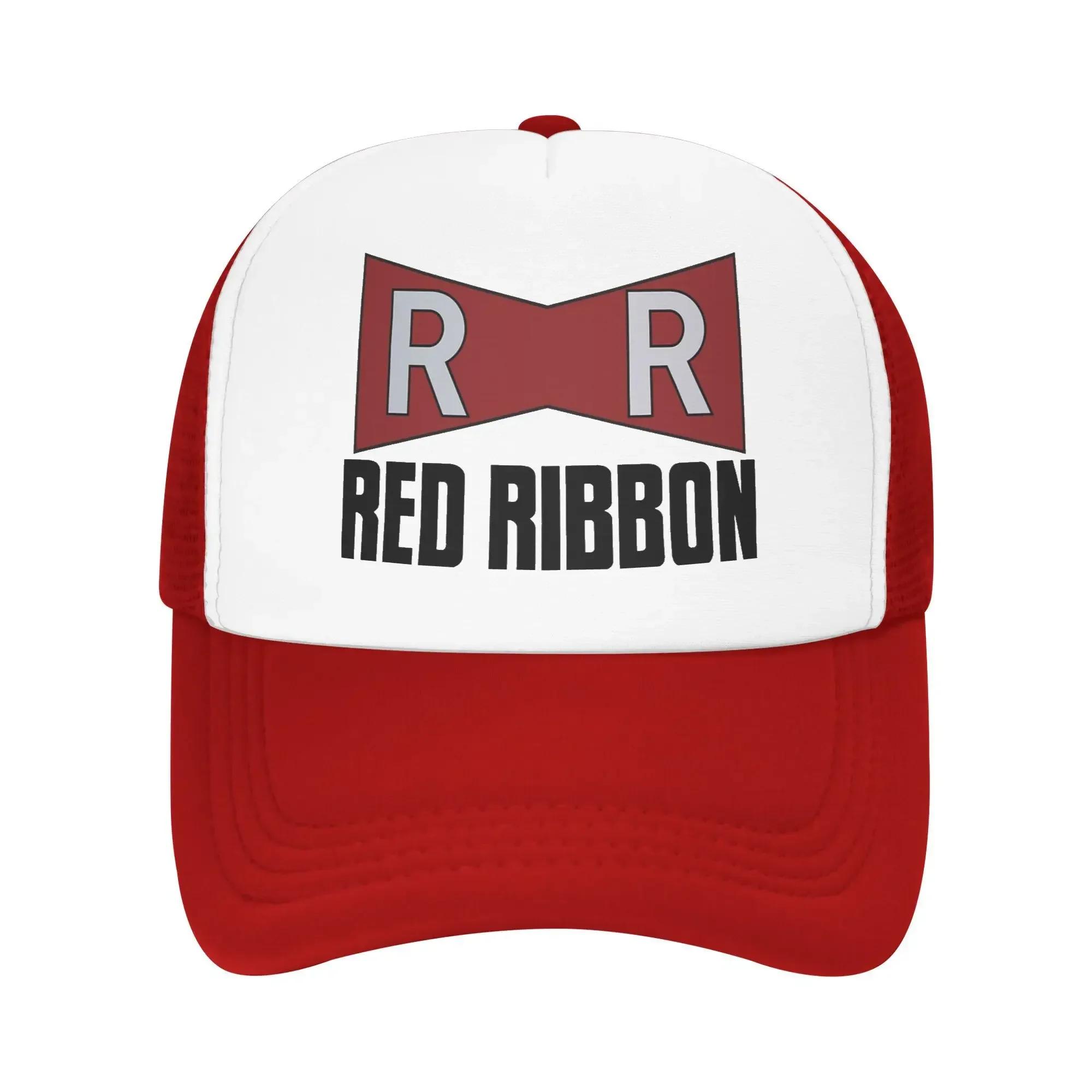 Summer Sun Hats Red Ribbon Army Logo Baseball Cap Sun Design Trucker Hat Unisex Adult Street Style Hiking Fishing Snapback Cap One Size