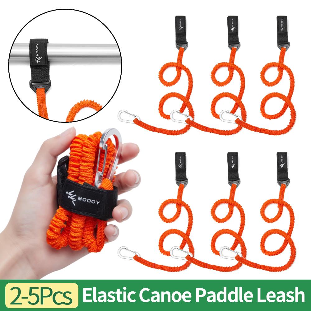 2-5Pcs Elastic Kayak Paddle Leash with Safety Hook Coiled Lanyard Cord Tie Rope Canoe Anti-Lost Rope Rowing Boat Accessories