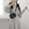 New ArrivalS Open Run Women S Knitted Set Plain SweatShirt Volume Long Skirt Kdd