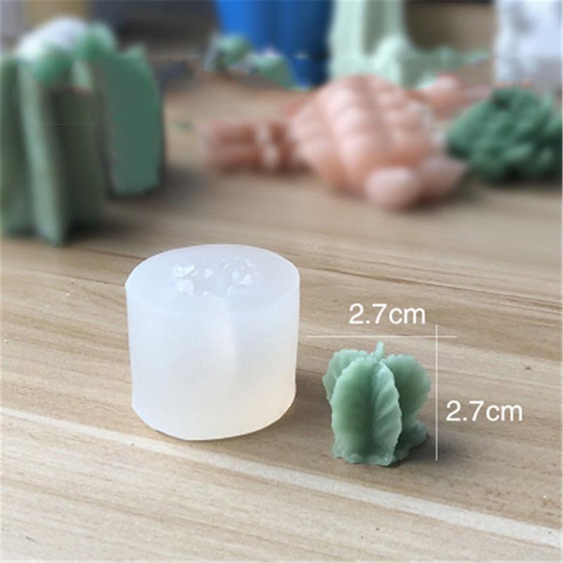 3D Cactus Succulents Silicone Mold For Jelly Chocolate Ice Making Cake Baking Gypsum Wax Concrete Candle DIY Resin Art Mould