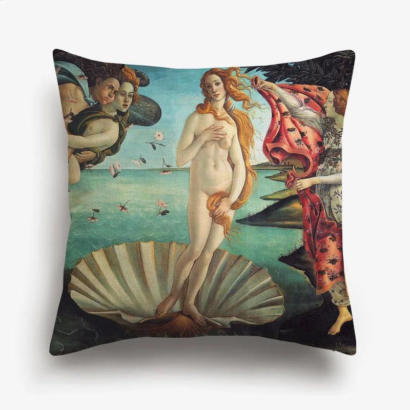 The Emperor Napoleon Cushion Covers European Neoclassicism Retro Vintage Portrait Oil Painting Decorative Pillows For Sofa
