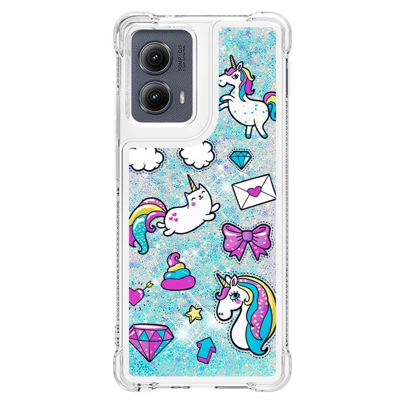 Edge 5G 2024 Case on For Fundas Motorola Edge 2024 Cover Bling Glitter Dynamic Liquid Case For Moto Edge2024 5G Phone Cases Etui