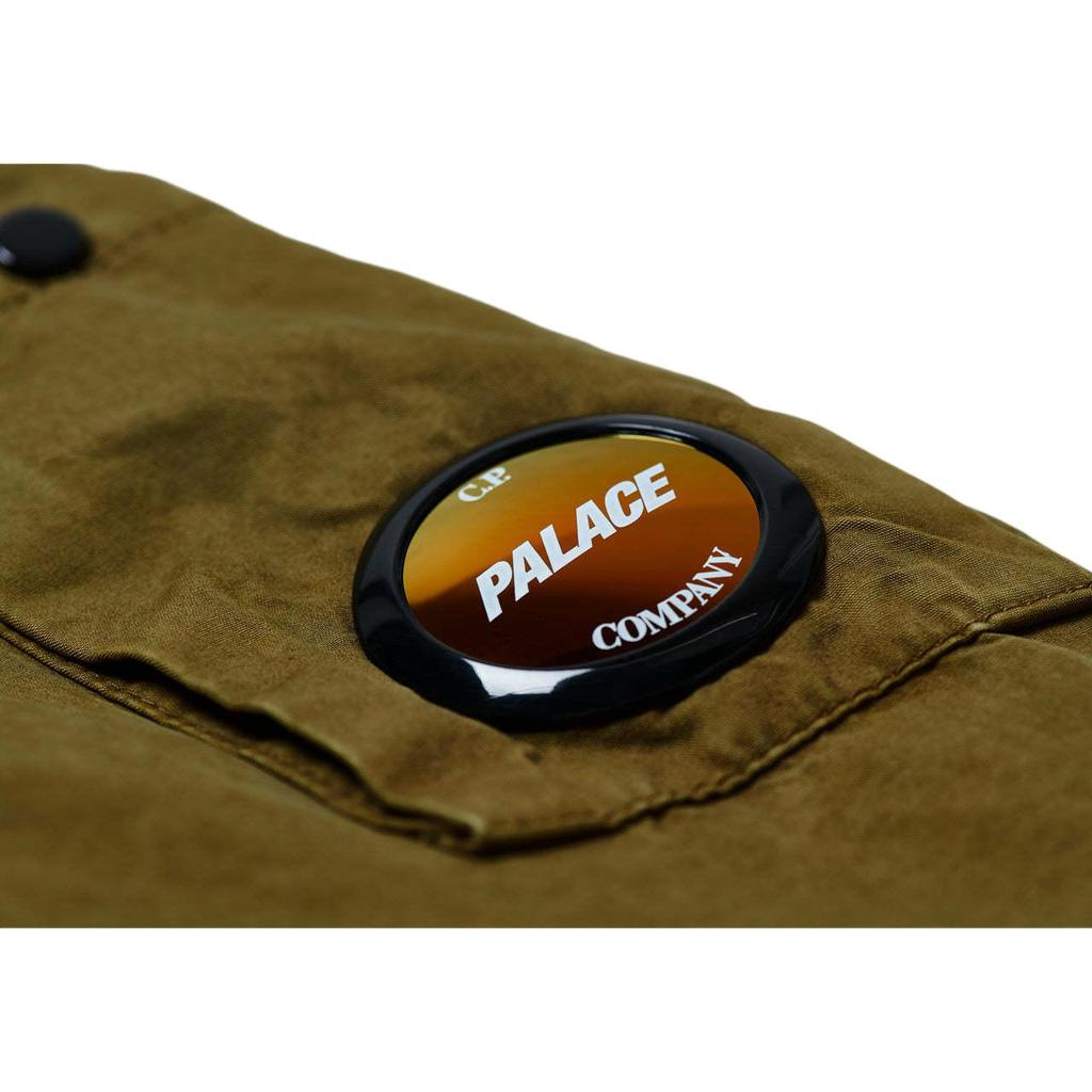 Palace X C.P.. Firmenkooperation FW22 Washed Cotton Hemdjacke Unisex Jacke Olivbraun P23CPHT002