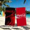 C-Coca-Cola-ES Modny Ręcznik z Logo Na Kemping Plażę Super Chłonny Szybkoschnący Letni Ręcznik