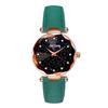 Women Fashion Retro Belt Quartz Movement Wristwatch Starry Sky Dial Watch