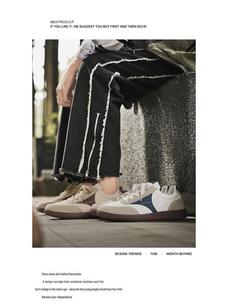 Men's Spring 2025 Trend: Versatile Thick-Soled Non-Slip Casual Skate Shoes