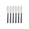 Spreading Knives - Set of 6 - Stainless Steel - Straight Back - Alloy Steel Handle - Reusable - Classic Style