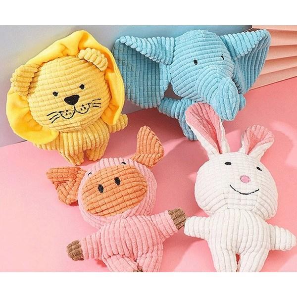 Dingdongpet plyšová panenka nejlepší přítel 17 x 15 cm 2dílná sada, králík, prase, 1 sada