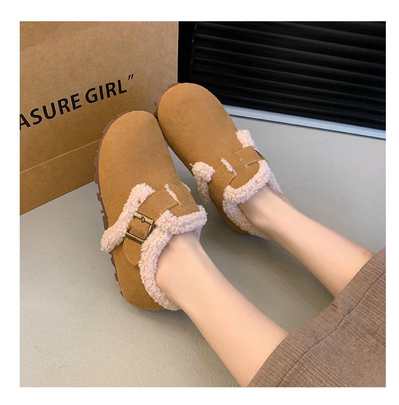 

Retro platform soft leather brown velvet single shoes fluffy shoes women s shoes wear autumn and winter warm cotton shoes snow boots 40 малиновый