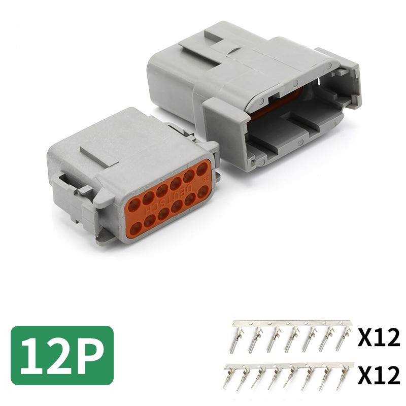 Deutsch DTM connector waterproof DT connector male and female head wiring terminal wiring harness plug socket DTM04-2P DTM06-2S