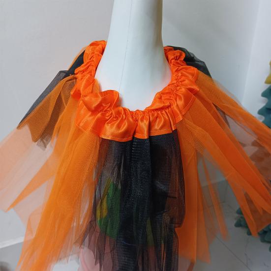 Goose Outfits Halloween Porch Goose Clothes with Witch Hat Bowtie And Tutu Skirt for 23-inch Lawn Goose Statue