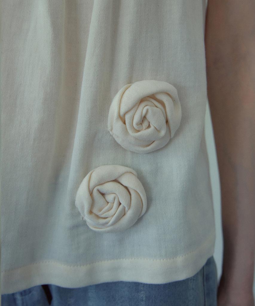 Aueonoseuteljia Rose Vine Sleeveless Blouse_Cream(Ob6Bl10)